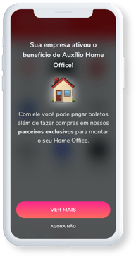 Auxílio Home Office no app Flash Benefícios